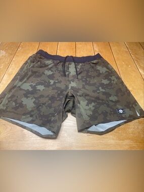 Barbell Brigade Camo Athletic Shorts with Drawstring Size XL with 7” Inseam